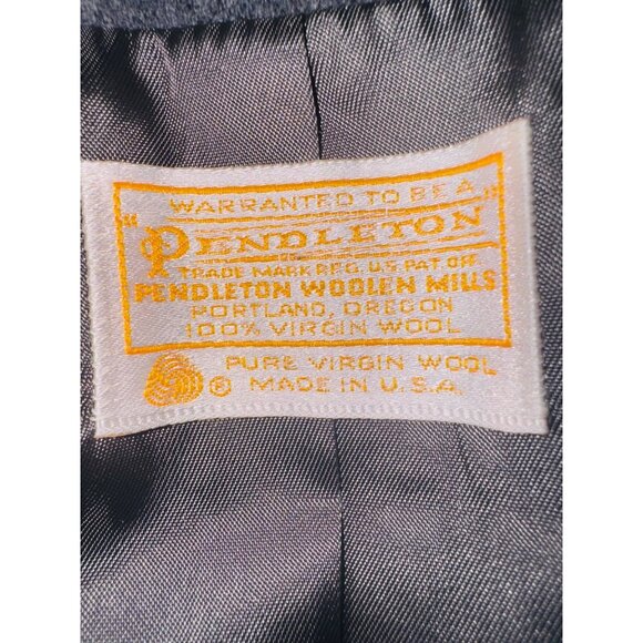 Vintage Pendleton Classic Tweed Blazer Jacket 100% Virgin Wool Sustainable Offic - Picture 5 of 10